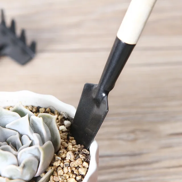 Mini Otthoni Kerti Szerszám Ásó Virágok Cserepes Növények Gereblye Lapátkert Kertészeti Miniatűrök Eszközök Transzplantáló Készlet Termesztése - Image 4