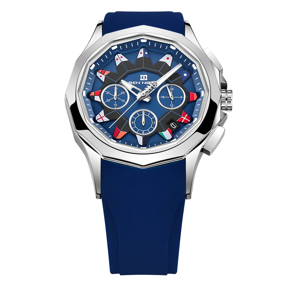 Blue Men Watch Waterproof Quartz Analog Chronograph Watch for Men Sports Military Luxury MANS Automatic Mechanical Male Clock