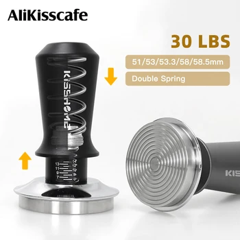 Coffee Tamper 30lb Constant Pressure Calibrated Double Spring 51mm 53mm 58mm Breville Espresso Maker Accsesories Barista Tools 1