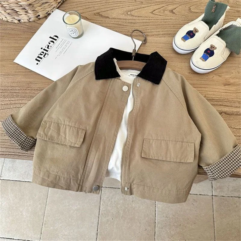 새 소년 윈드 브레이커 어린이 패션 재킷 가을 어린이 캐주얼 겉옷 2025 봄 십..