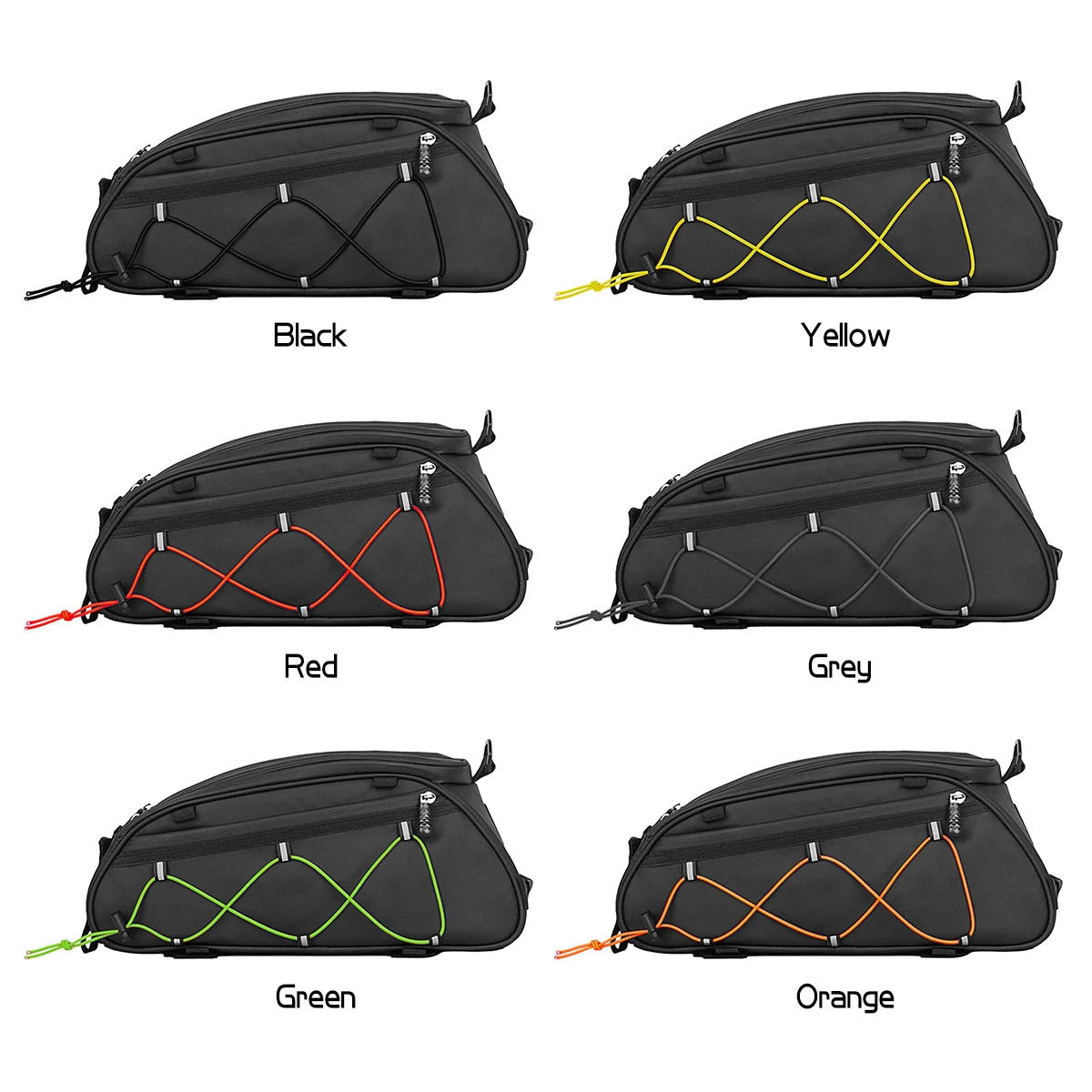 3-in-1 Bike Rack Bag Trunk Bag Waterproof Bicycle Rear Seat Bag Cooler Bag with 2 Side Hanging Bags Cycling Cargo Luggage Bag