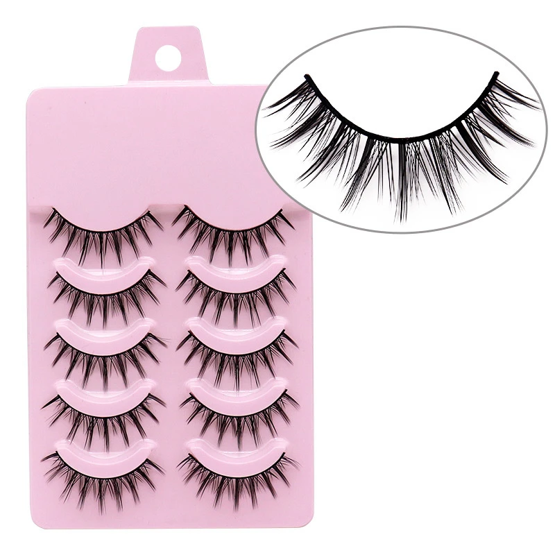 3d False Eyelashes Handmade Natural Cross False Japanese Makeup Realistic Makeup - False Eyelashes -