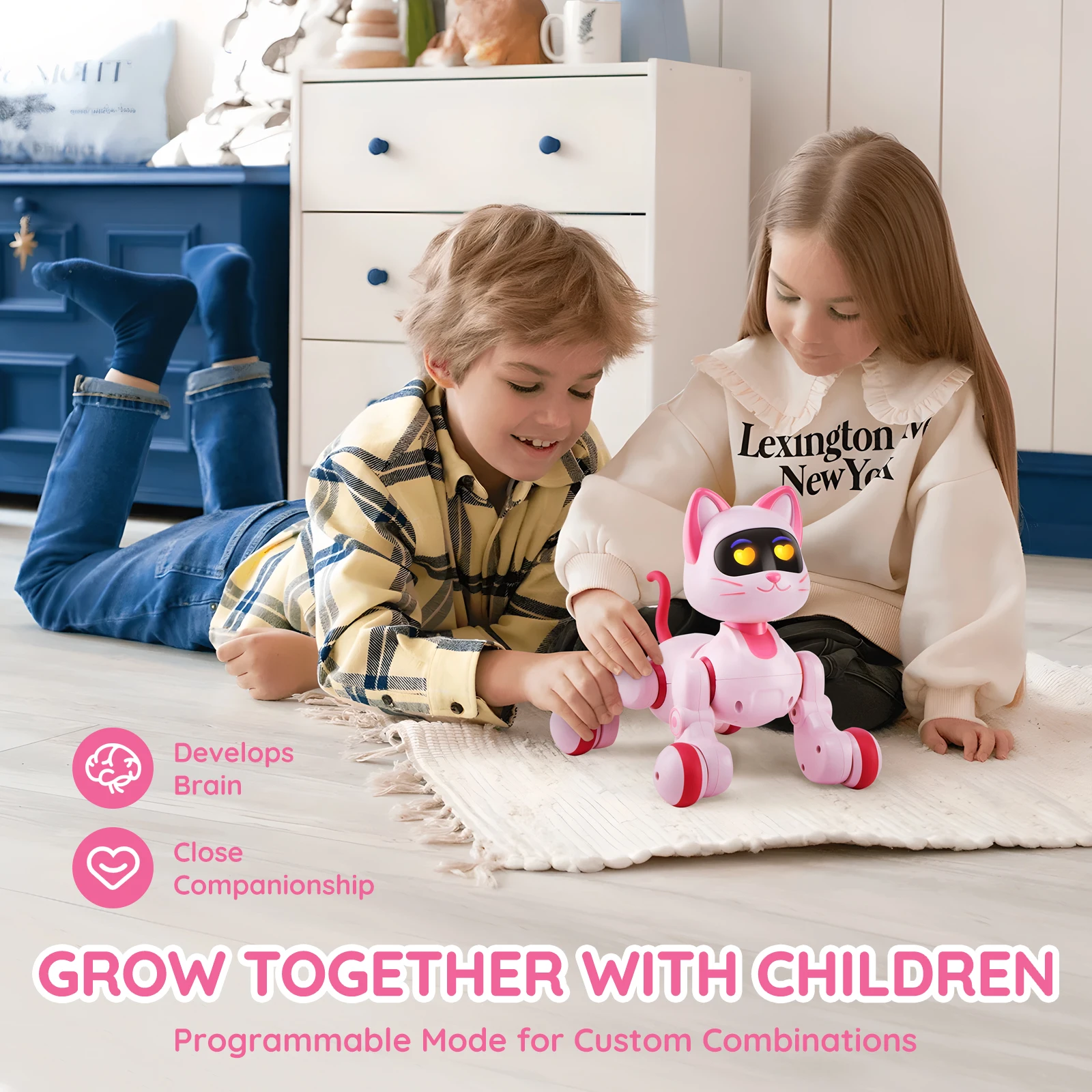 Interactive Remote Control Robot Cat Toy for Kids