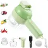 4 In 1 Vegetable Cutter Multifunctional Handheld Electric Wireless Chop Garlic Mash Minced Slice Onion Cutting Cooking Gadget