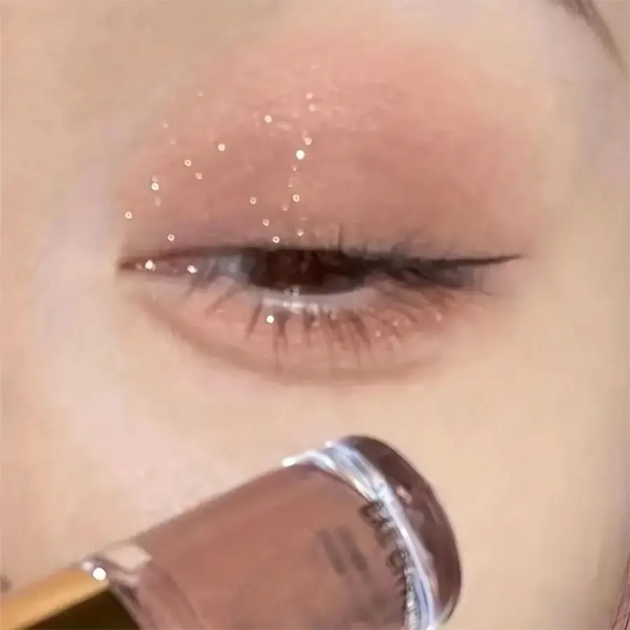 Glitter Liquid Eyeshadow Stick - Contouring Blush Pigment - Shimmer Matte Finish - Natural Cheek Shadow Cream Eye Makeup 2