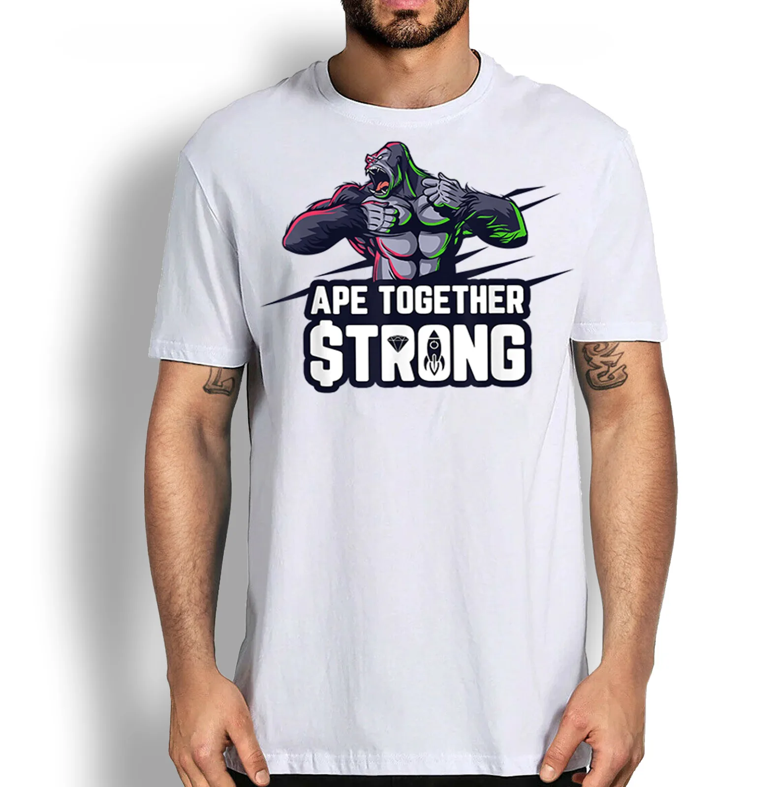 Ape Together Strong Hold Gme Gorilla Rocket Gamestonk Meme T-Shirt