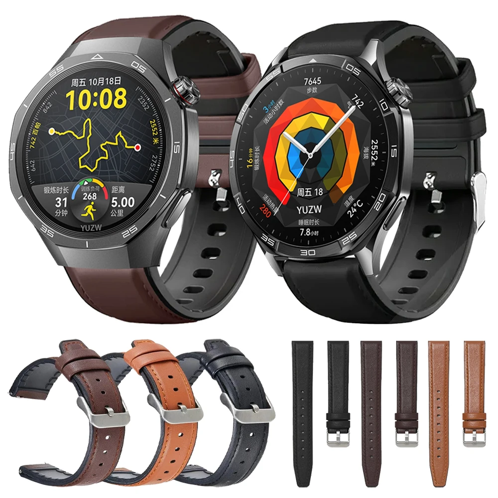 Premium Leather Strap for Smartwatch 22mm - Elegant Women’s and Men’s Watch Bracelet