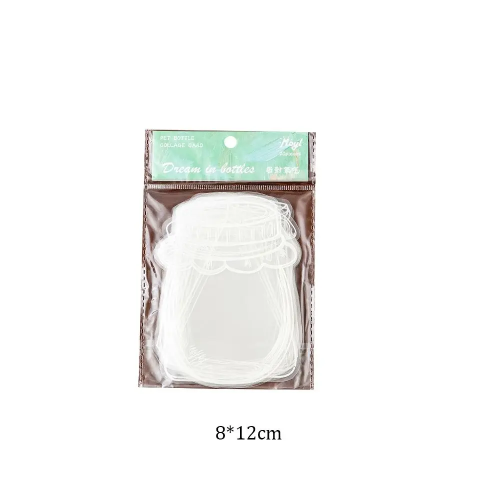 20Pcs Pressed Flower Bookmark Glassware Shape Book Support Stickers Maker Herbarium Bookmarks Transparent Dried Flower Clips