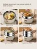 220V Multifunctional Household and Commercial Stainless Steel Multi-layer Large-capacity Electric Steamer Electric Steamer 32cm 5