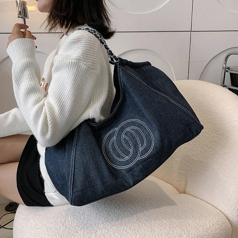 2023 New Unisex Travel Bag Fashion High Quality Denim Durable Luggage Storage Bag Versatile Large Capacity Portable Handbag