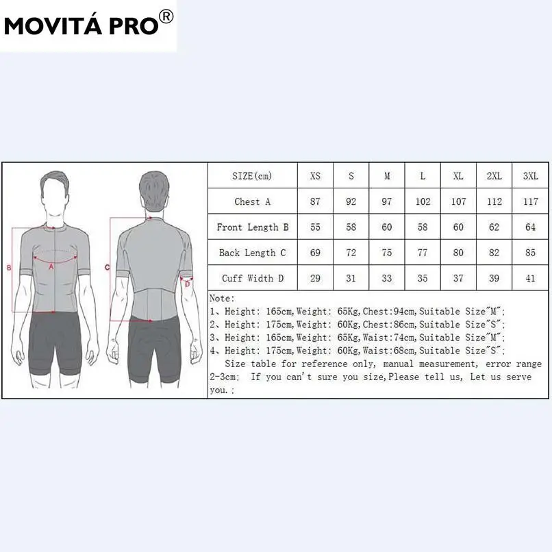 Movita Pro Summer Cycling Jersey Black/Orange Short Sleeve MTB Cycling Clothing Bike Maillot Mountain Bike Riding Breathable