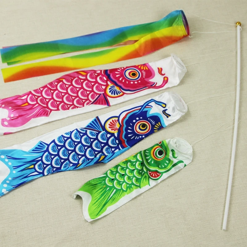 1 SET Koinobori Japanese Carp Streamer Windsock Fish Kite Craft