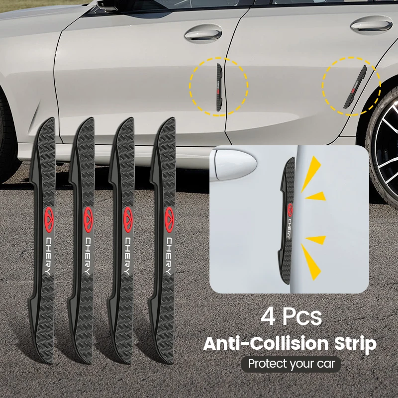 4pcsRubberCarDoorEdgeProtectorStickerAntiCollisionAntiscratch