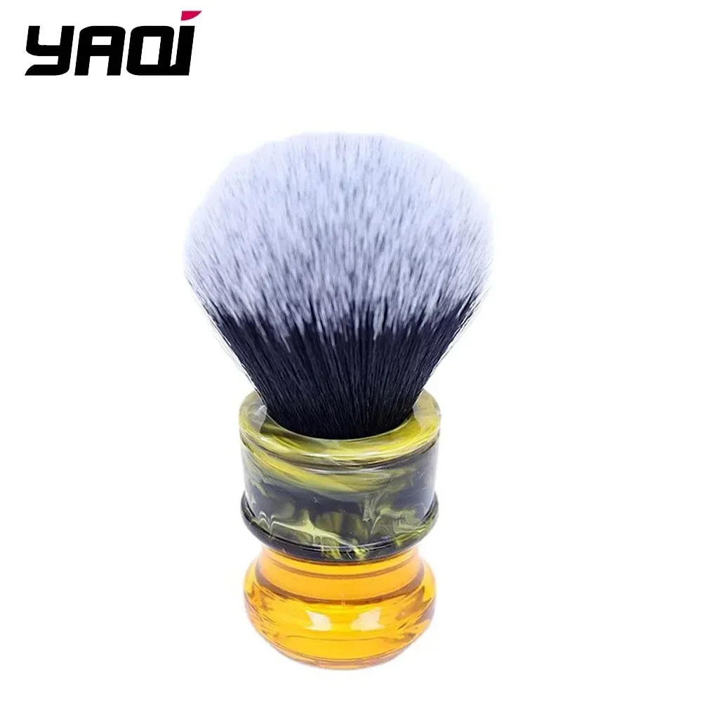 Yaqi Sagrada 24MM Men Wet Shave Brush Black/White Tuxedo Synthetic Fibre Resin Handle For Mens Professional Beard Care Tool