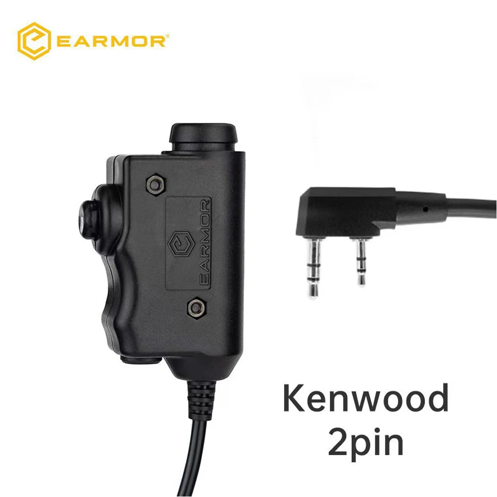 EARMOR Military Strategy PTT Suit Kenwood Baofeng PTT Interface Ejection Button Start Tactical Call Headphone Accessories