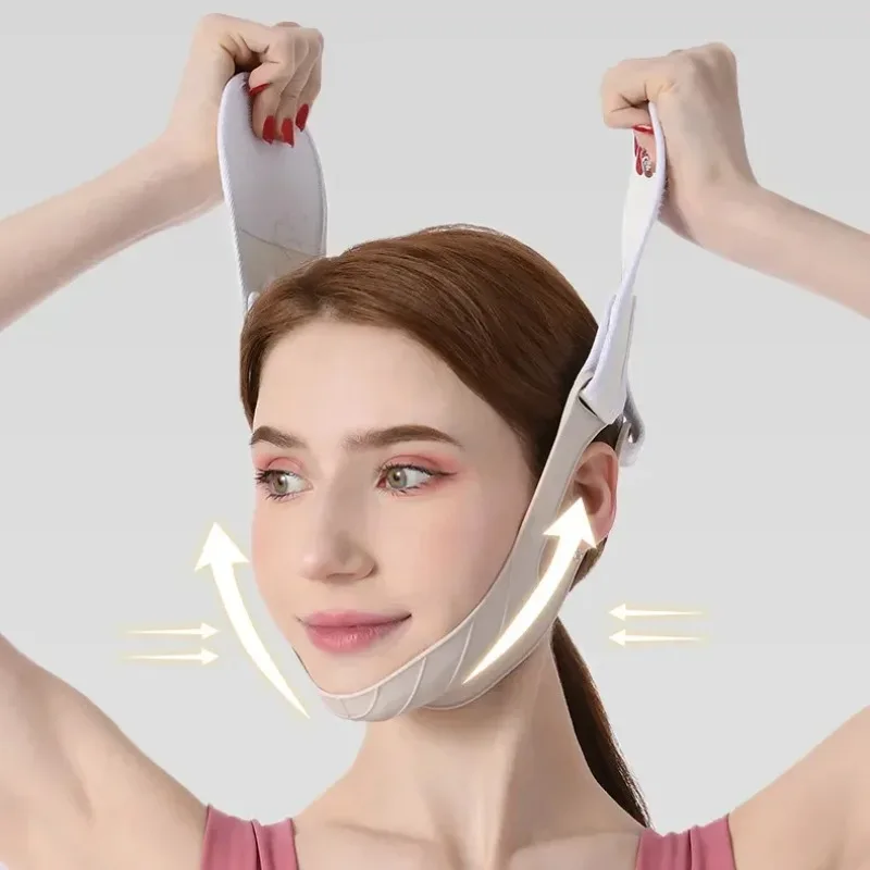 여성용 턱 뺨 실리콘 얼굴 슬리밍 붕대, 리프트 업 벨트, V 라인 얼굴 셰이퍼, 얼굴 주름 방지 스트랩, 스킨 케어 미용 도구