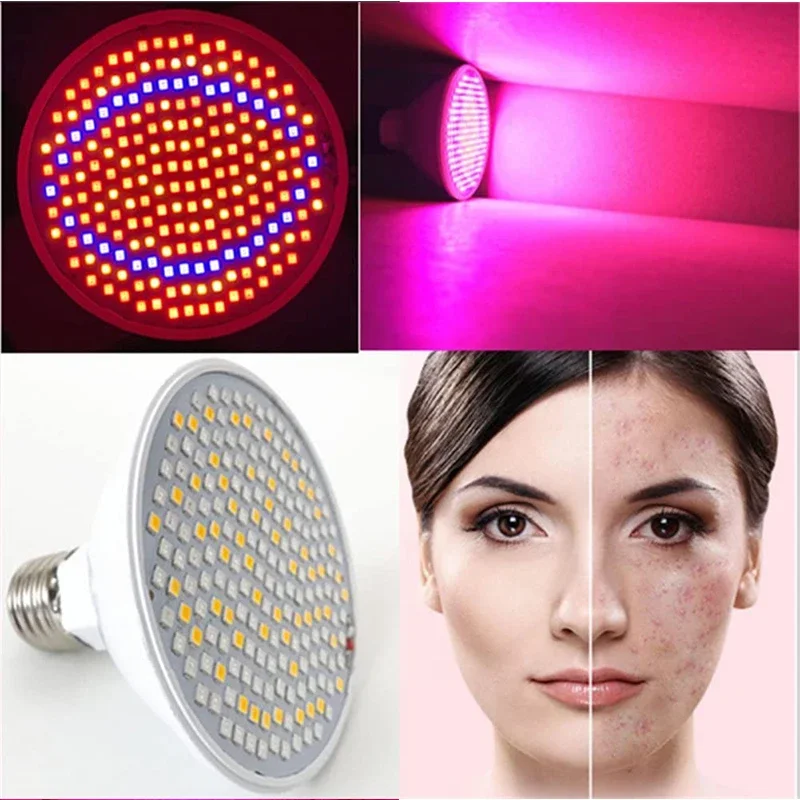 Red Light Therapy for Face , Blue & Red Light Facial Therapy Lamp for Skin Care, Wrinkle Reduction, Wireless Face Mask At Home