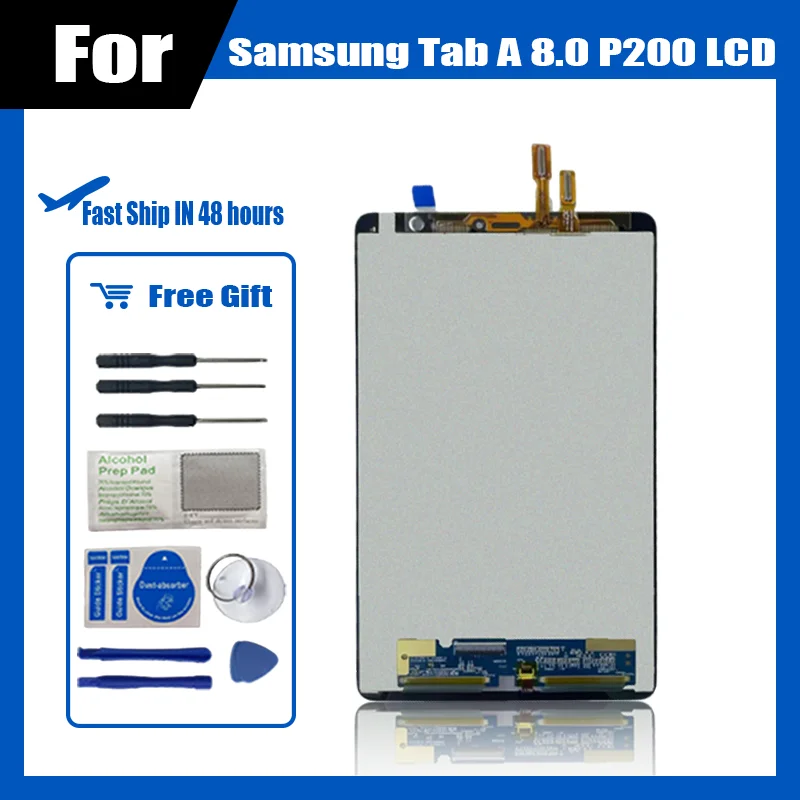 

Original LCD For Samsung Tab A 8.0 2019 SM-P200 P200 P205 LCD Display Monitor Touch Screen Digitizer Panel Glass Assembly