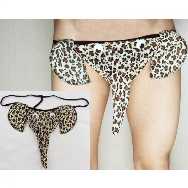 Sexy T-back Bulge Pouch Briefs G-string Elephant Thong Underwear -  AliExpress