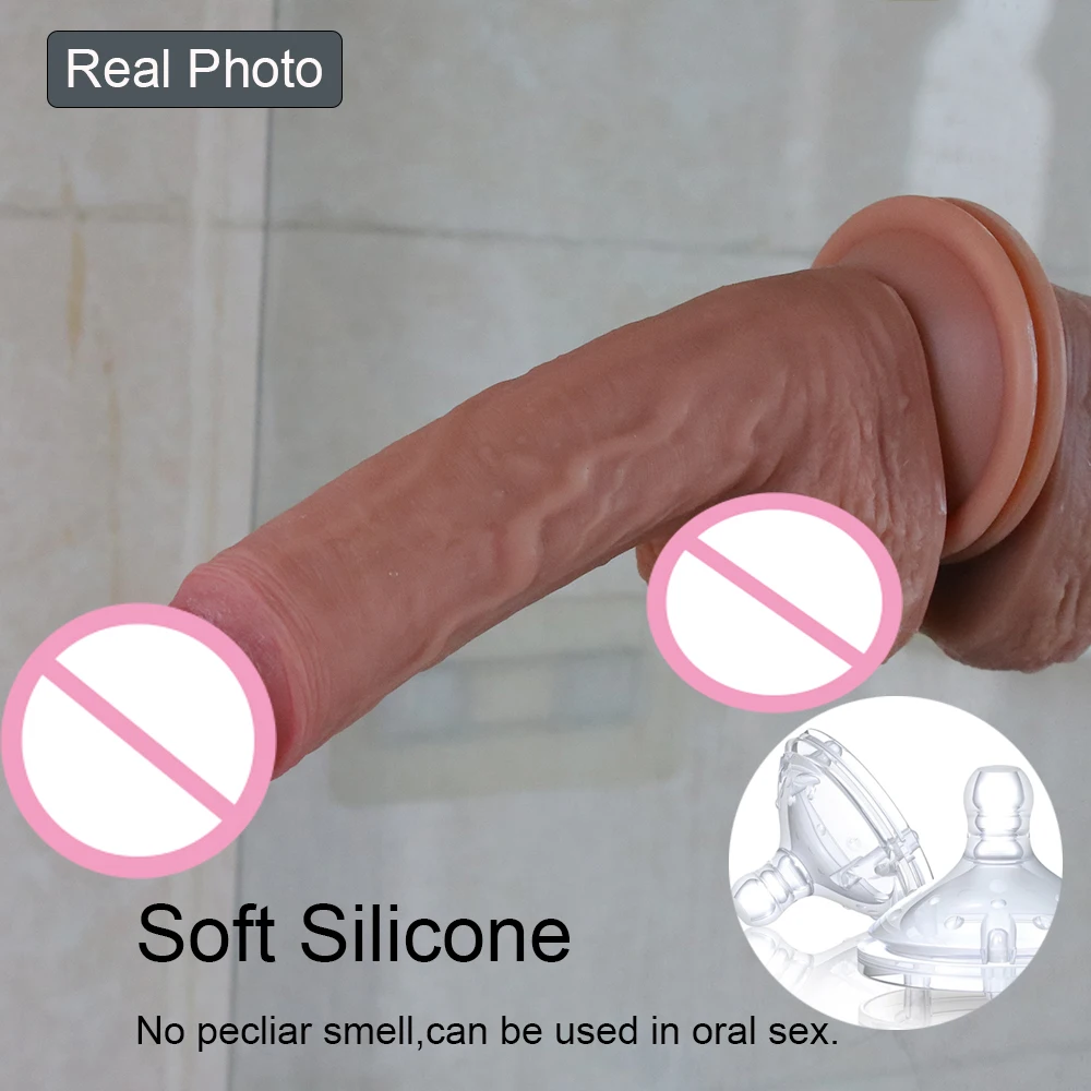 Skin Silicone Dildo Sex Toy for Woman Realistic Penis with Suction Cup G Spot Vagina Stimulator Female Masturbation Sex Products