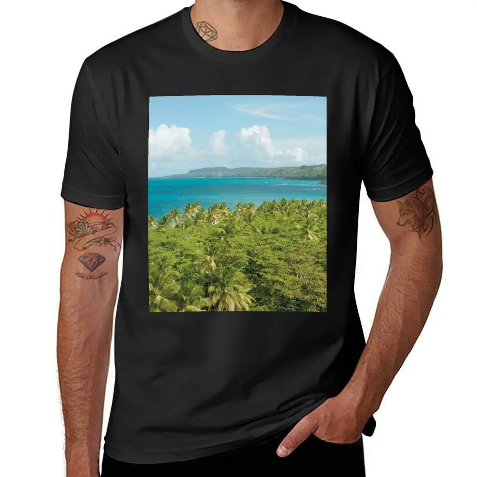 

Bahamas Long Tropical Beach Drone View T-Shirt korean fashion for a boy sweat mens t shirt graphic