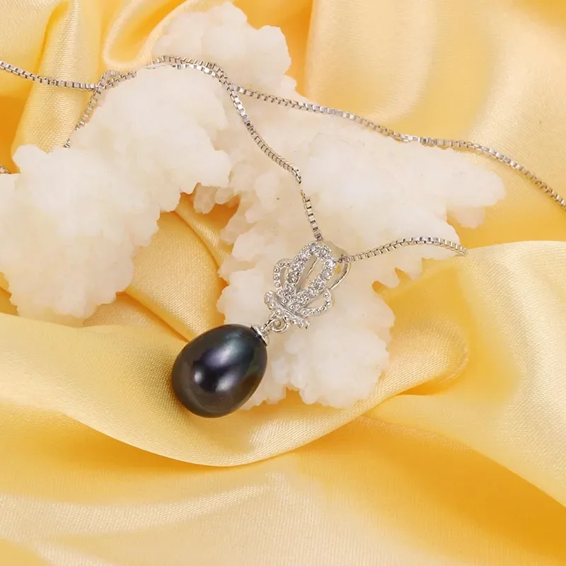 Jewelry Set Silver Jewelry Set Pearl Jewelry 925 Sterling Silver Natural Freshwater Pearl Bridal Set Dangle Earrings Pendant Necklace for Women