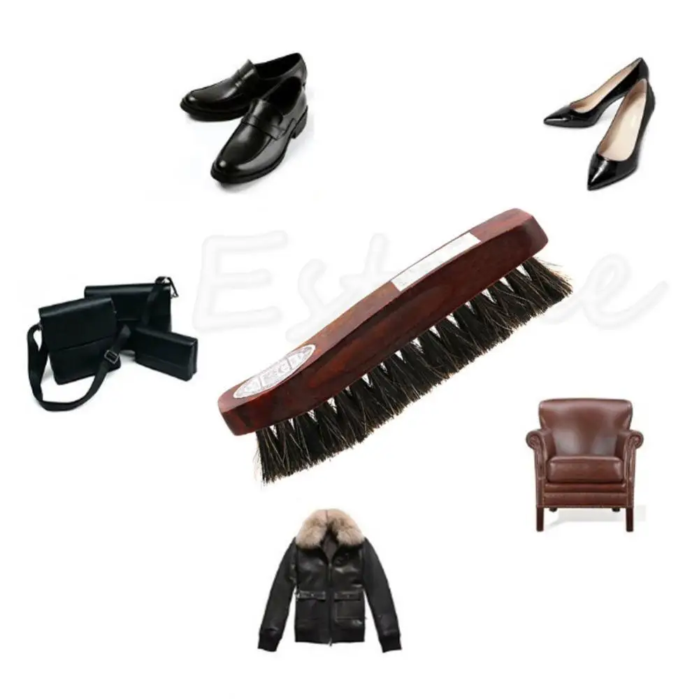 Cleaning Brush Kit Soft Horse Hair Shoe Brush Cleaner Accessory for Leather Shoe Polishes Maintenance Cleaning Brush Kit Soft Horse Hair Shoe Brush Cleaner Accessory for Leather Shoe Polishes Maintenance