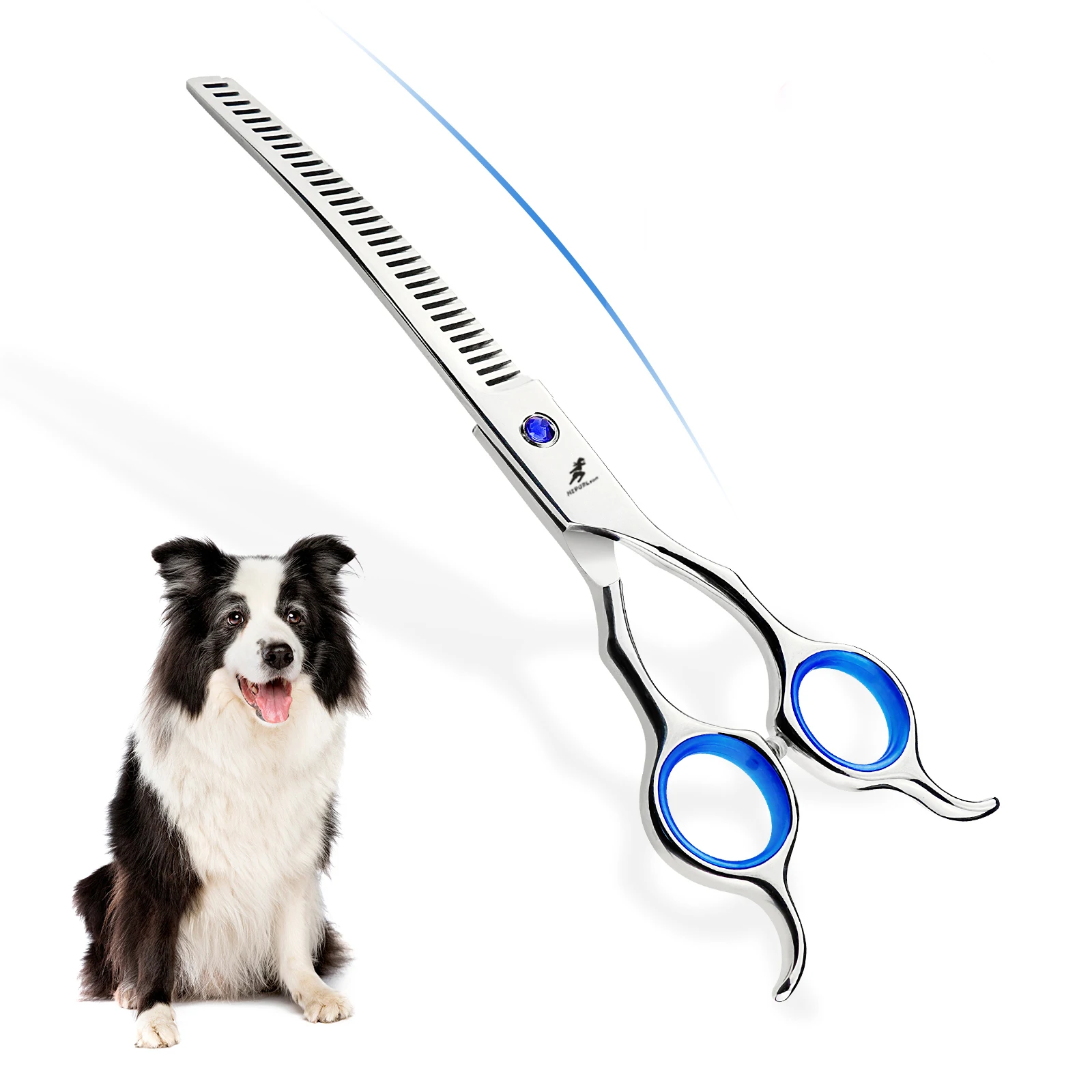 Dog curved thinning shears 6.5 inch professional dog grooming scissors pet curved thinning shears
