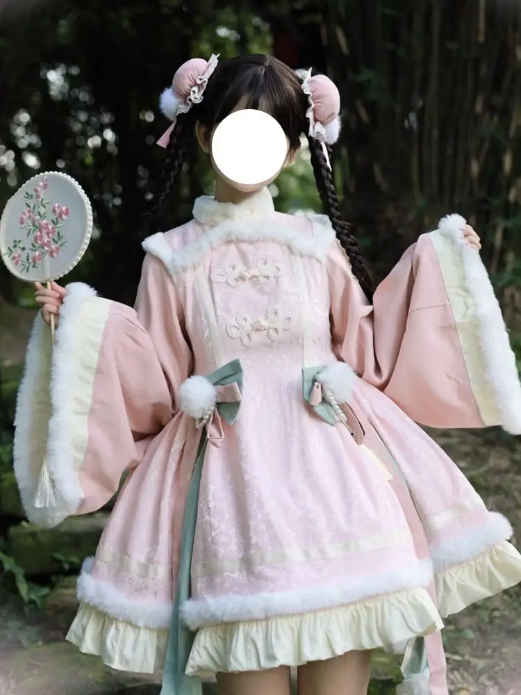 

Женское платье в стиле «Лолита», с длинным рукавом и вышивкой