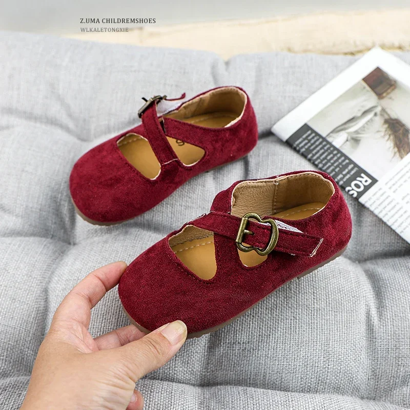New Girl Princess Shoes Leopard Printed Children Fashion Leather Shoes Causal Walking Versatile Kids Flat Hook Loop