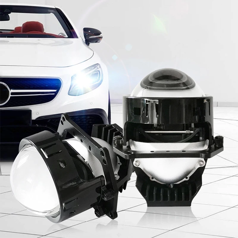 

3 Inch LED Headlight Lens 90W Projector Lens Halo Lights For H4 H7 H1 9005 9006 Angel Eyes Diode Projector Car Accessories Auto