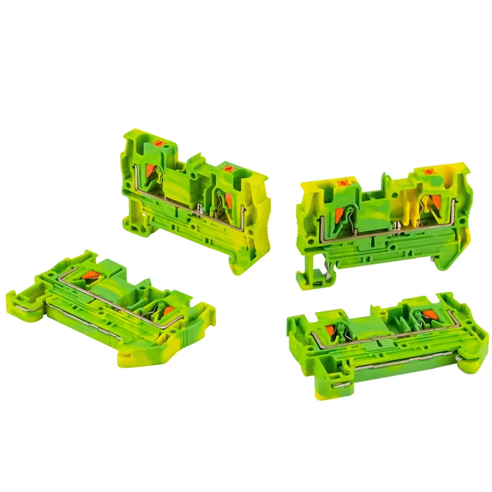 10pcs pt 4 pe din rail ground terminal block 03