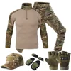 Tactical Uniform Suits Milit Outdoor Camo Suit Hunting Pants Men Combat Shirts Trainning Airsoft Paintball Clothes Sets 4