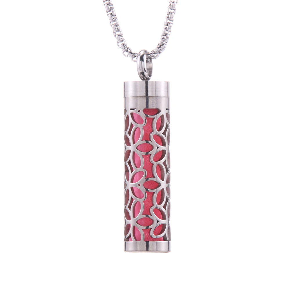 Aromatherapy Diffuser Necklace - Stainless Steel Open Locket with Essential Oil Scent