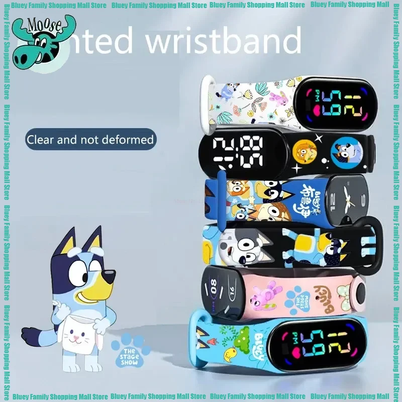 

Наручные электронные часы с принтом лося Bluey, браслет для Xiaomi, браслет, браслет на запястье, детский подарок на день рождения