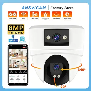 ANSVICAM 4K WiFi IP Camera PTZ Dual Lens Smart Home Auto Tracking CCTV Camera Wireless Surveillance Security Baby Monitor O-Kam 1