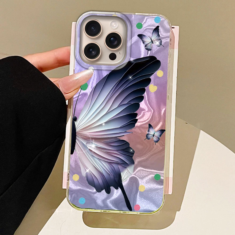 Green Butterfly Water Texture Silicone Phone Case - Stylish and Protective Back Cover