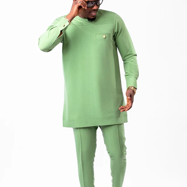 Chinedu Paneled Long Sleeve Shirt and Pant - Image 5