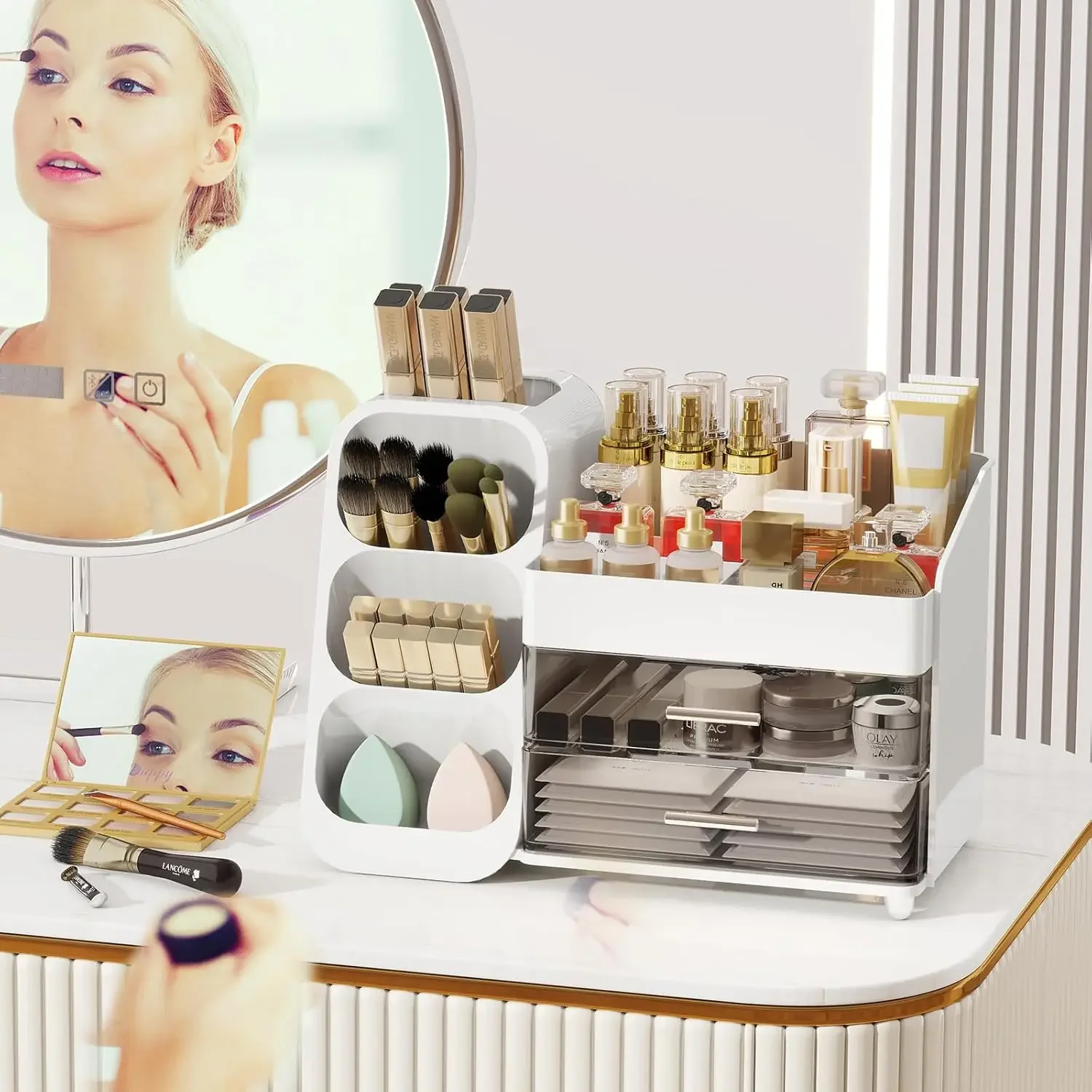 Makeup Organizer with Drawers for Vanity, Make Up Storage Kit, Spacious Cosmetic Display Case, Perfect Storage Solution 3