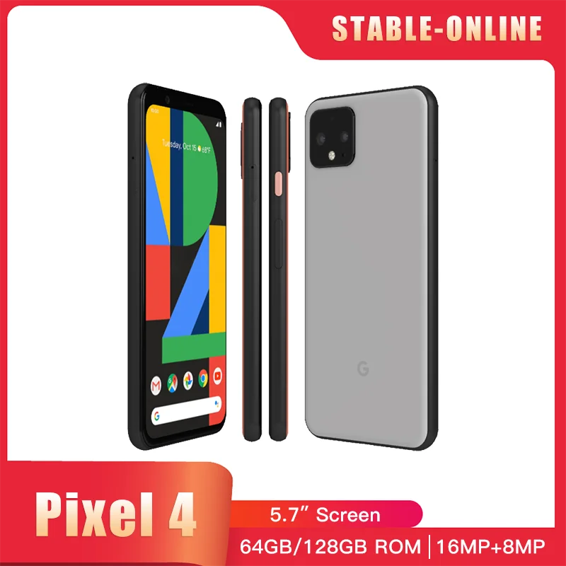 

Google Pixel 4 4XL 4 XL 6.3" 64GB ROM 6GB RAM NFC Snapdragon FACE ID Octa Core Original Unlocked Android 4G LTE Cell Phone