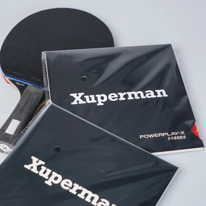 Table Tennis Rubber Xuperman POWERPLAY-X Sticky Semi-Sticky With Cake Sponge Arc Fast Attack Forehand Backhand For table tennis rubber