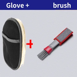 Multi-Purpose Car Interior Dust Cleaning Brush (Red add glove)