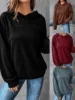 2023 Autumn/winter New Women's Knitted Sweater Hooded Style European American Fashionable Hoodies Sweatshirts