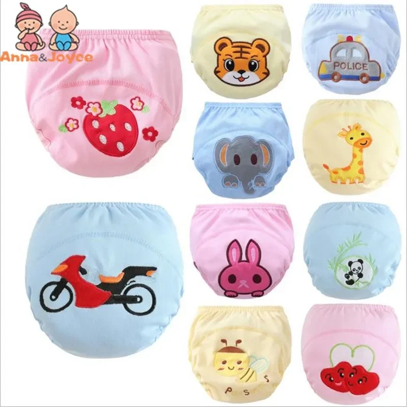 

10pc/Lot Baby Training Pants Boys Girls Diaper Reusable Nappy Washable Cotton Underwear 80/90/100