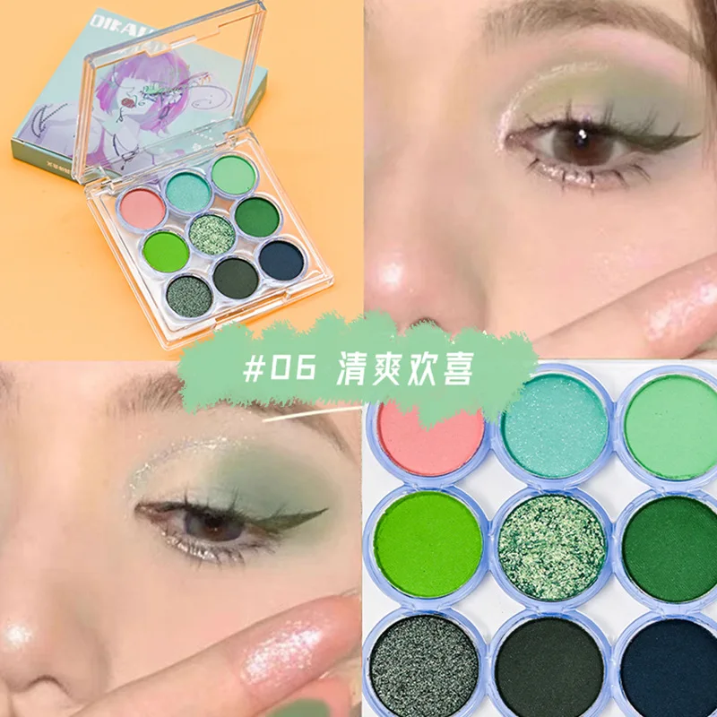 Eksisterer overalt guld Dikalu Makeup Palette Green Glitter Eyeshadow Highly Pigmented Green Christmas  Makeup Palettes Green Makeup Eye Shadow Pallet _ - AliExpress Mobile