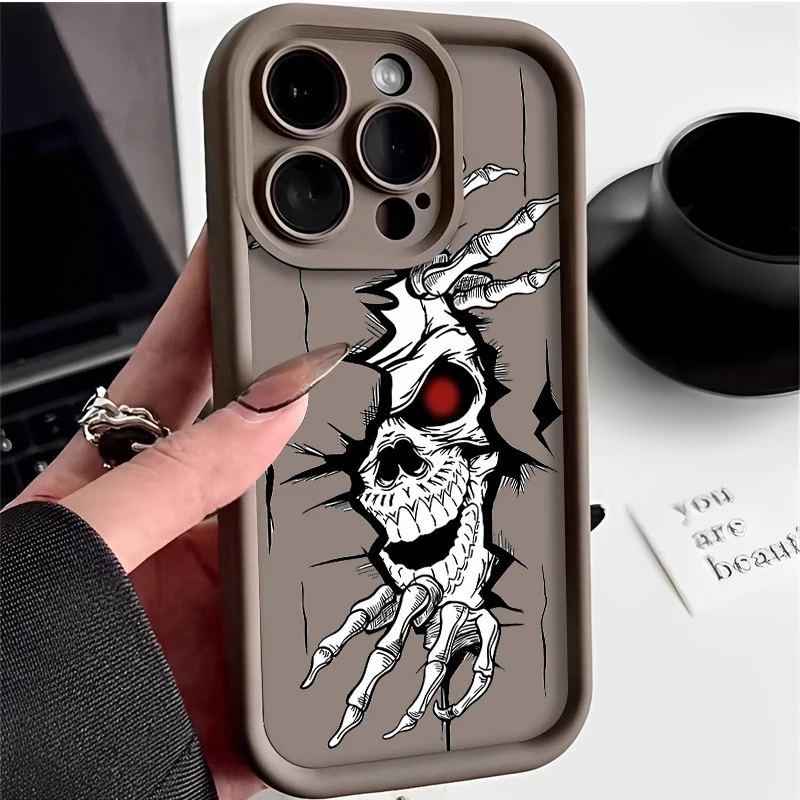 Retro Punk Cool Skeleton Case - Stylish Protective Cover
