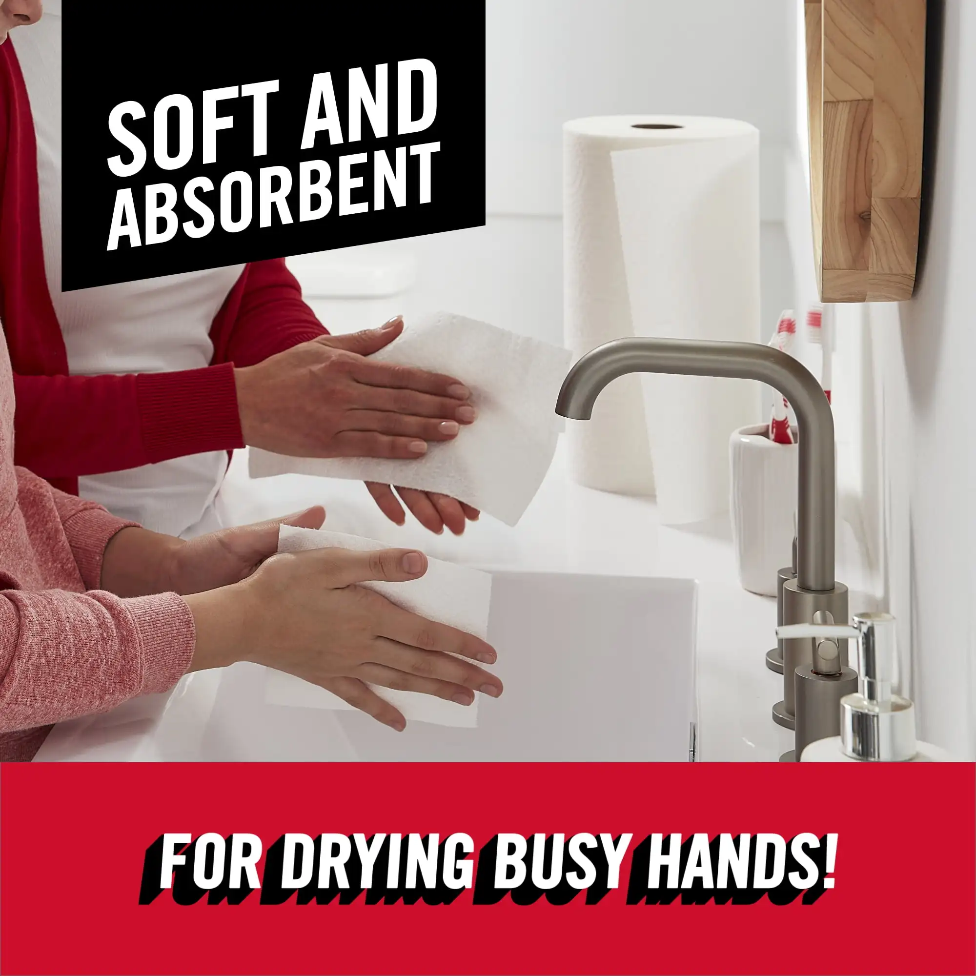 Pick-a-Size Paper Towels 6 Double Rolls Strong Durable and Absorbent Perfect for Tough Messes and All Your Everyday Cleaning
