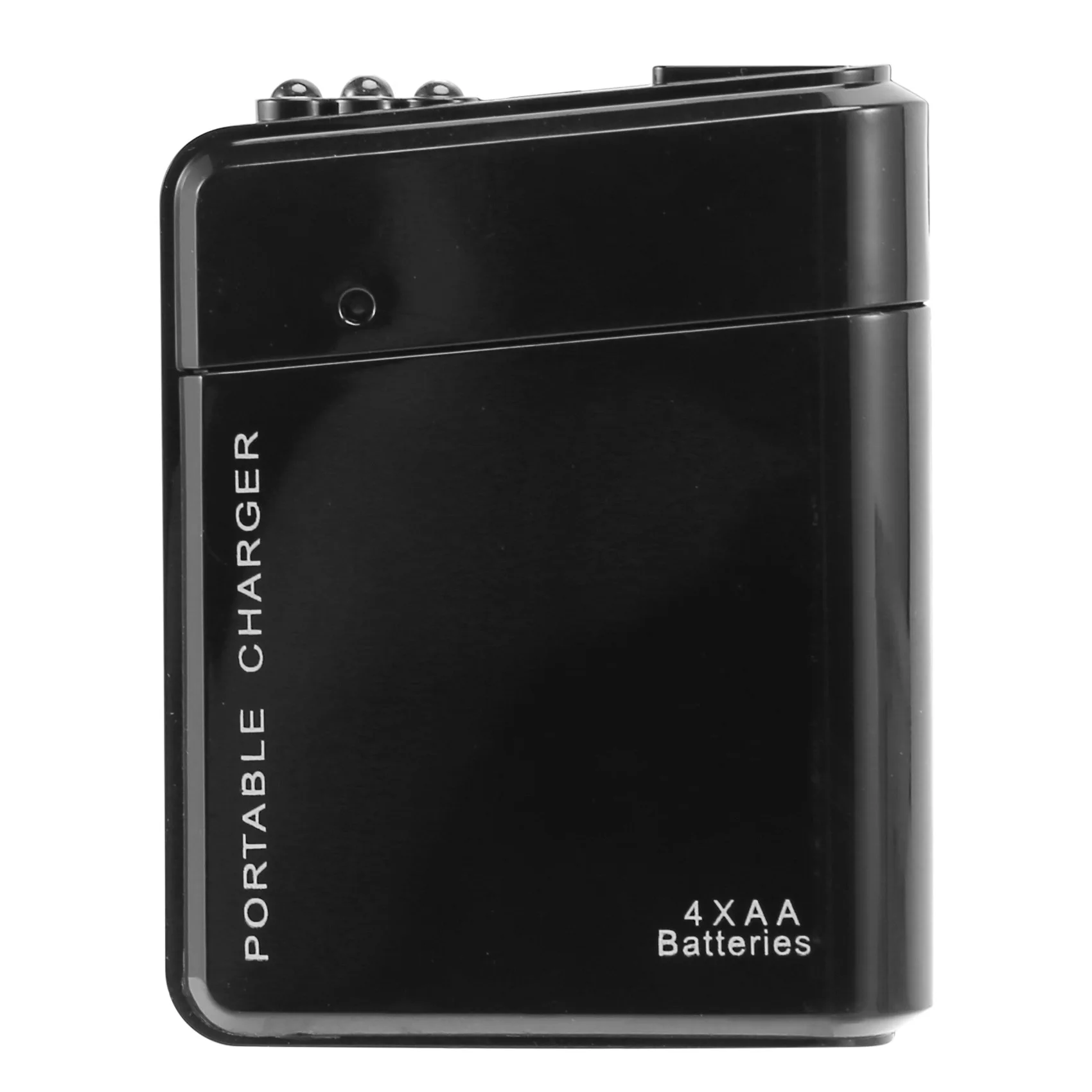 휴대폰용 휴대용 비상 전원 충전기, 블랙 4X AA 배터리, USB