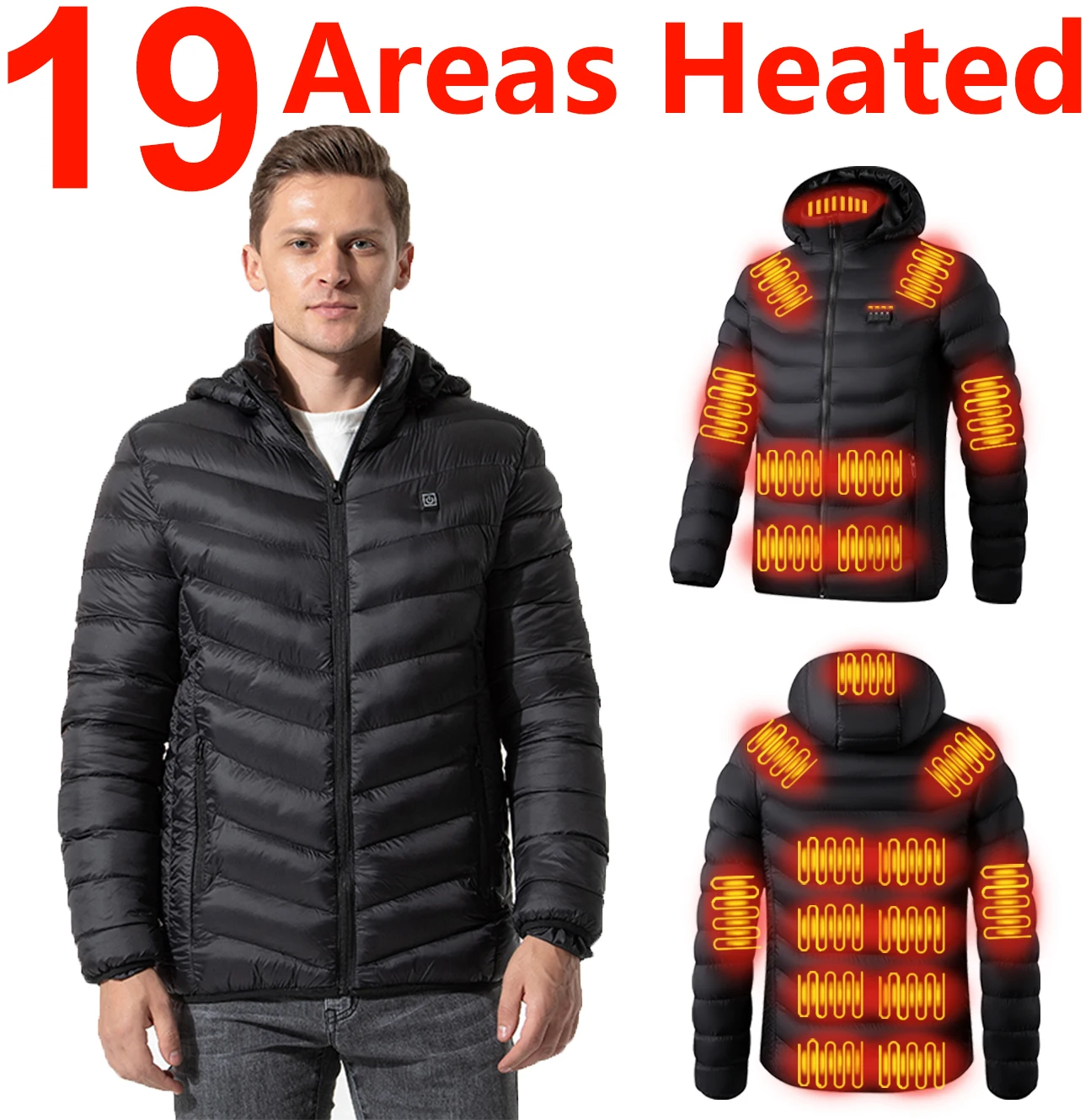 19119AreasWinterUSBHeatingJacketsHeatedJacketMenElectric