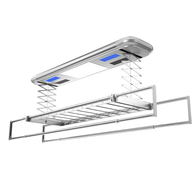 Multifunctional Ceiling Mounted Automatic Lifting Clothes Drying Rack Electric Smart Laundry